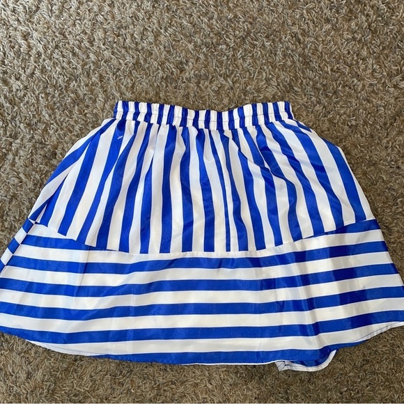 Francesca’s Jun & Ivy Skirt Blue/White Stripe Size Small NWT - Picture 5 of 5
